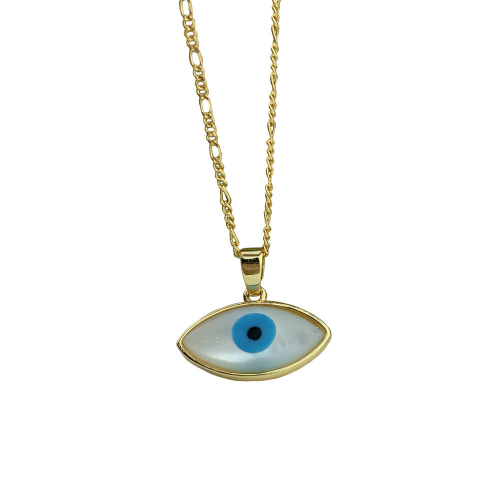 Blue evil eye pendant necklace to ward off negative energy