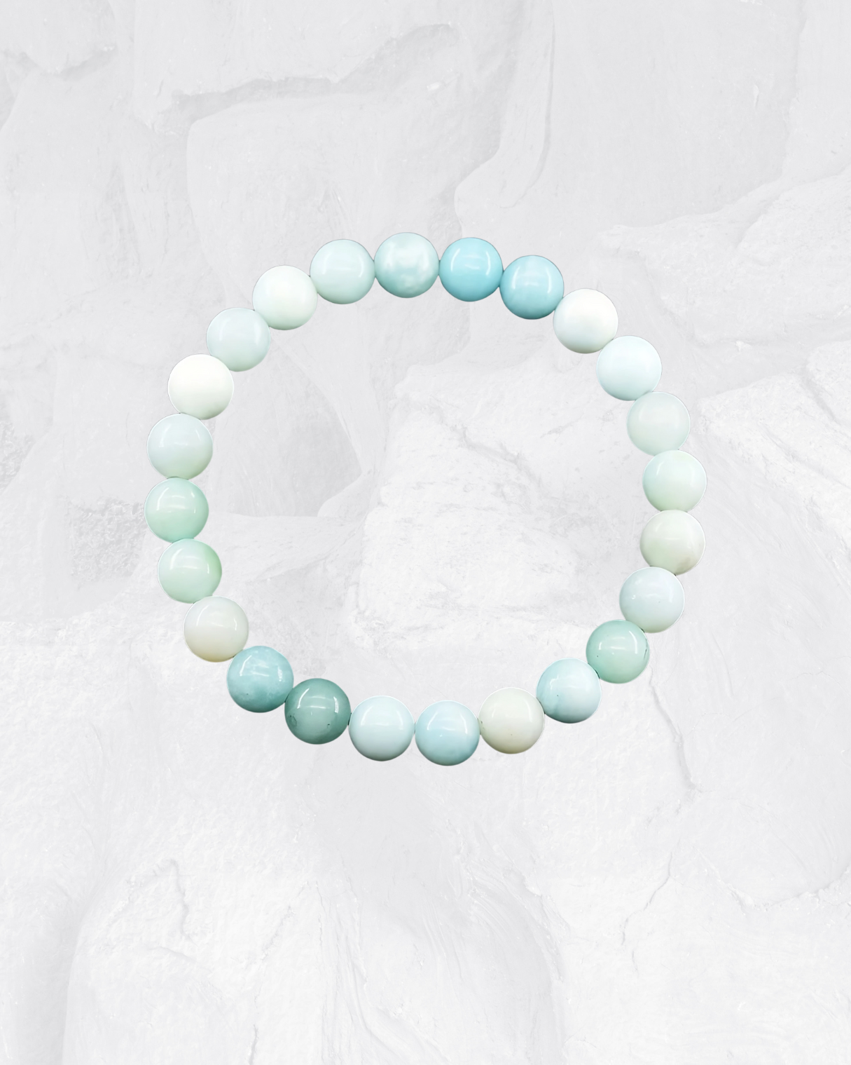 Natural amazonite beads bracelet for soothing and communication