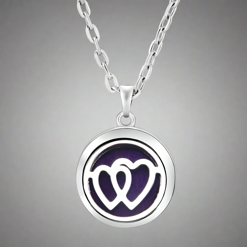 Fashionable locket chain with diffuser for essential oils and wellness