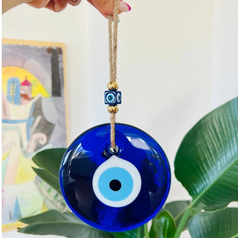 Protective evil eye hanging ornament symbolizing good fortune and safety