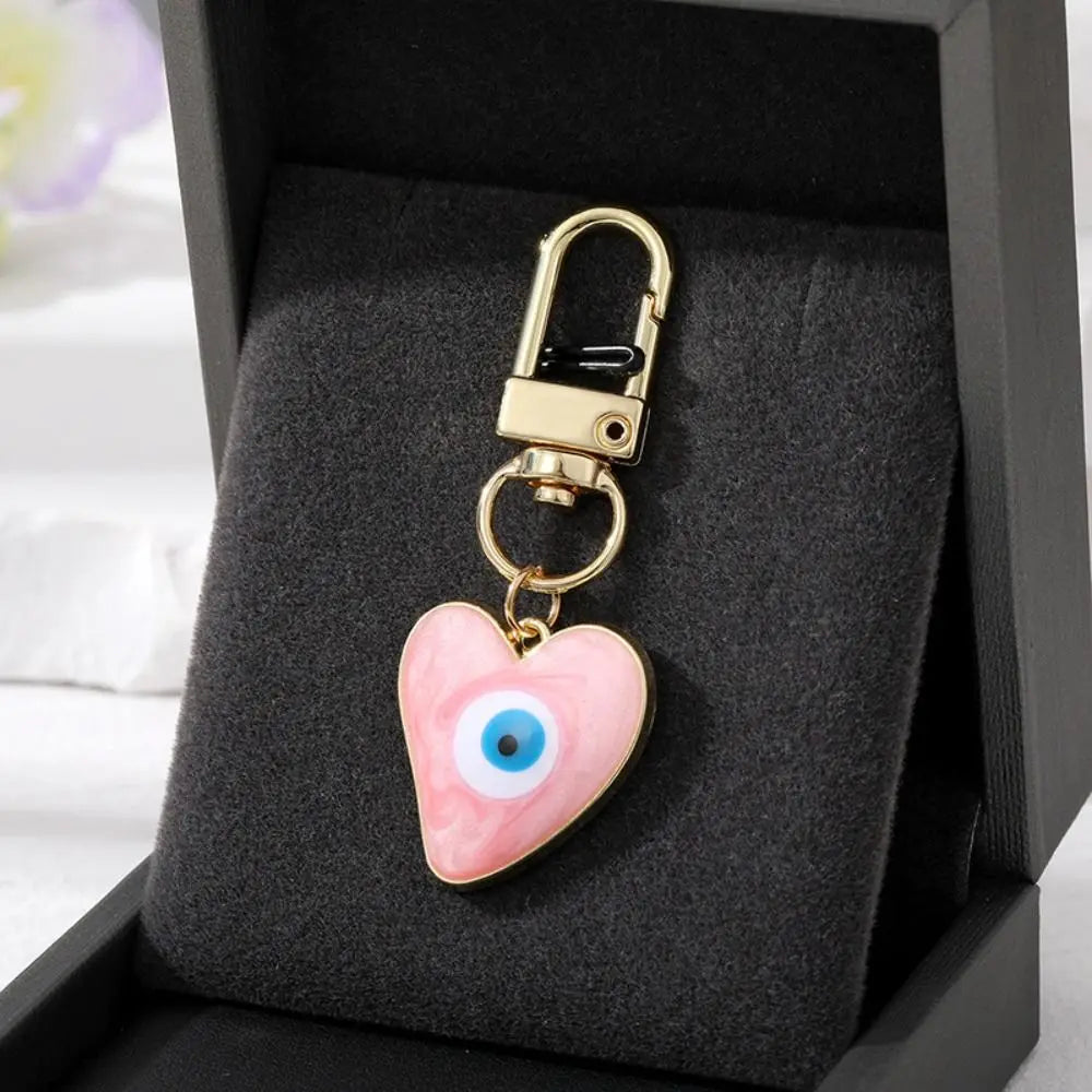 Turkish Heart Evil Eye Keychain – Protection Charm Accessory