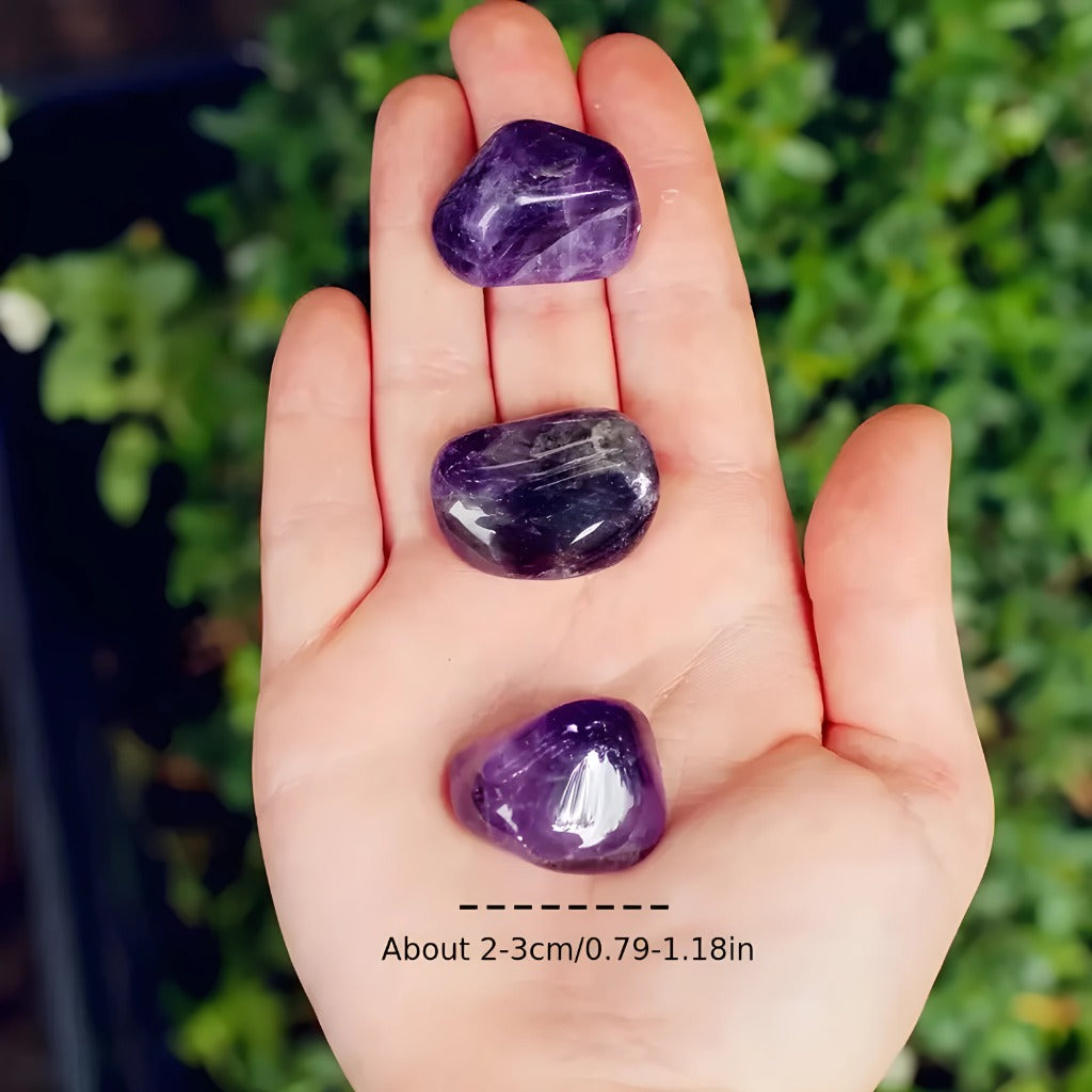 Amethyst Tumbled Stones 100g – Reiki Healing Crystals & Decor
