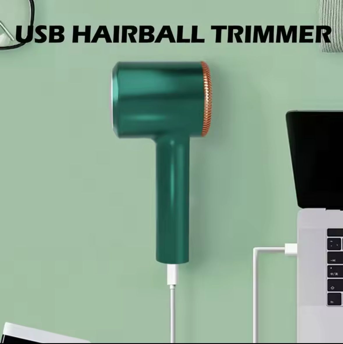 USB-powered fuzz remover for refreshing clothing and soft furnishings

