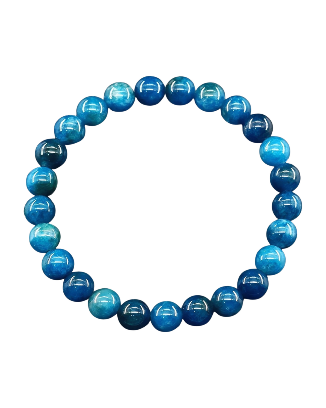 Natural Gemstone Beaded Bracelet – Apatite, Amazonite, Onyx
