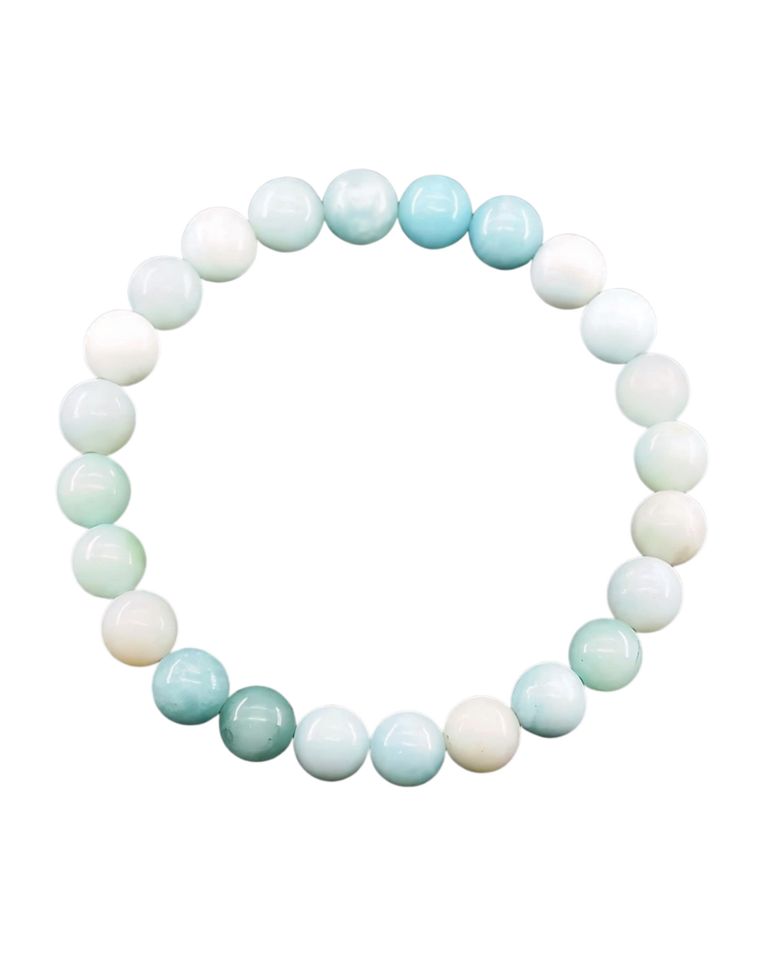Natural Gemstone Beaded Bracelet – Apatite, Amazonite, Onyx