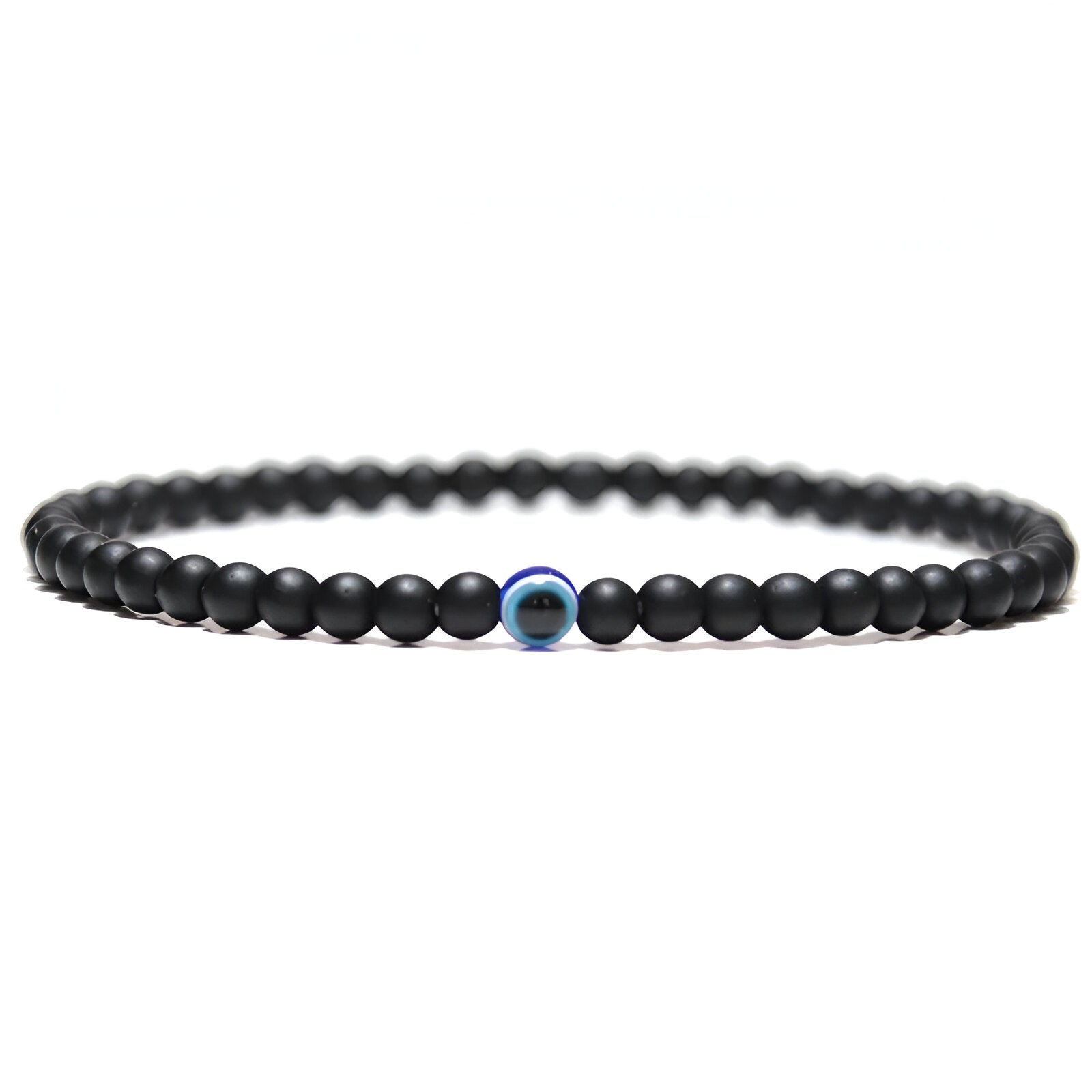 Stylish evil eye bracelet for men with durable bead design

