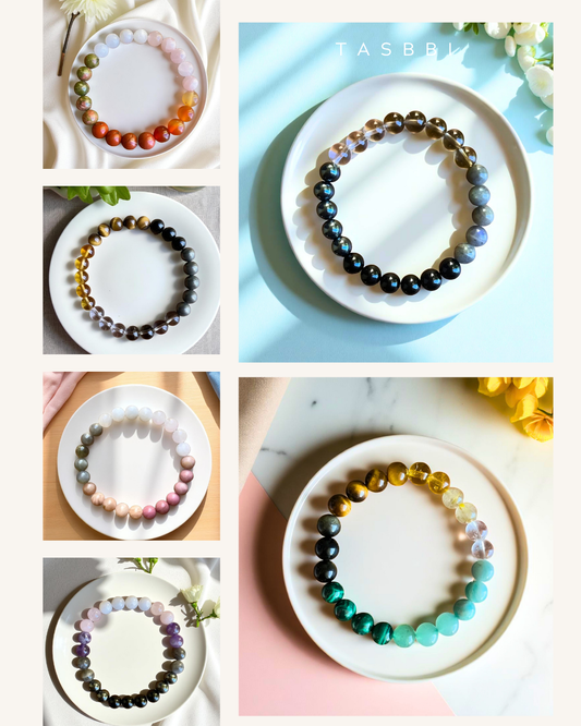 Unisex beads bracelet designed to help overcome obstacles and challenges

